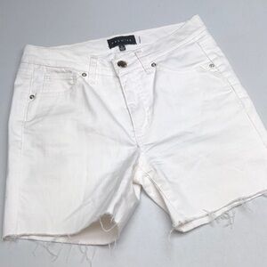 LIKE NEW WHITE PREMISE HIGH-RISE JEAN SHORTS 4/27 ⭐️